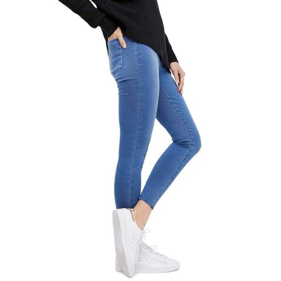 Free People Raw Hem High Rise Jegging Dark Blue Womens Size 30 - Picture 3 of 11